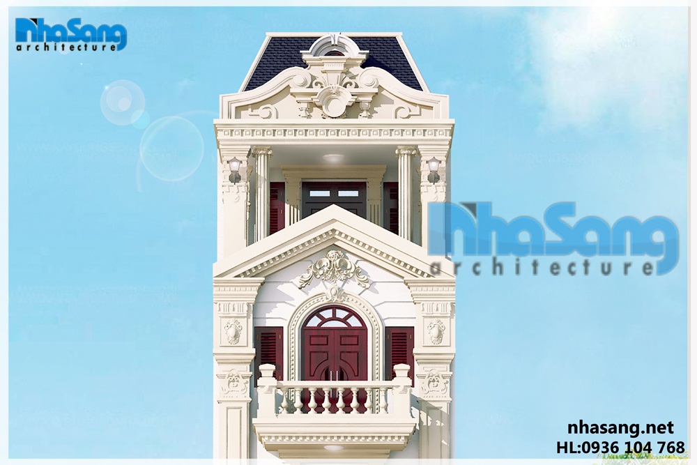 nhà ống kiến trúc Pháp